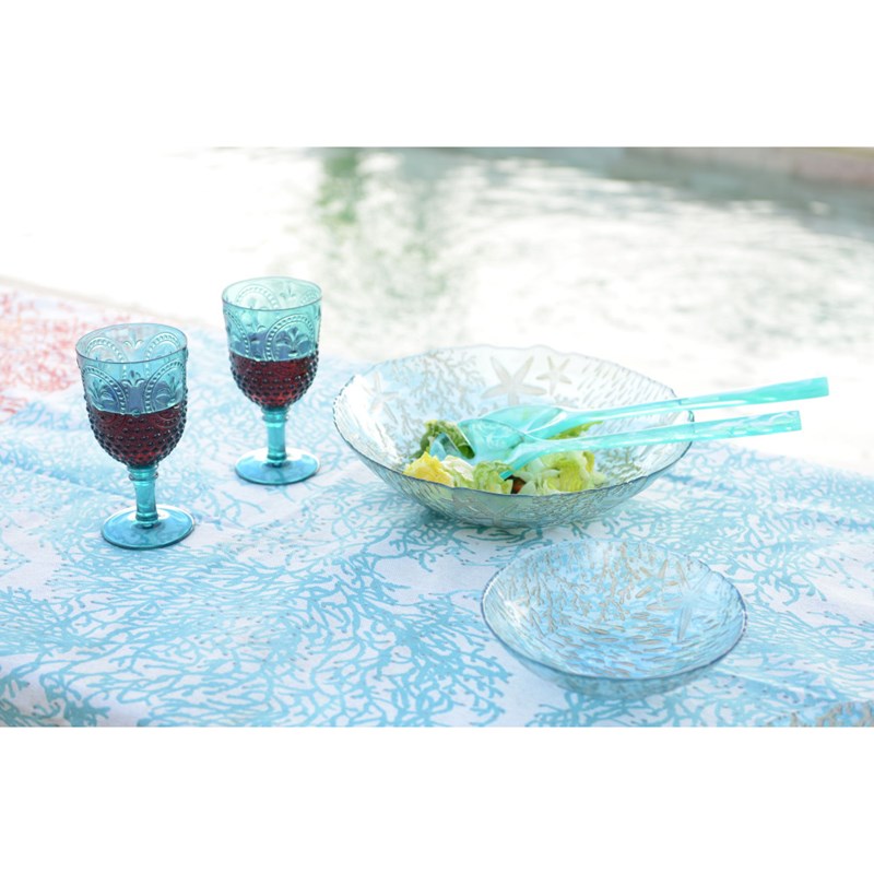 Bol en verre bleu mer - lot de 6