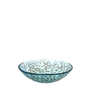 Bol en verre bleu mer