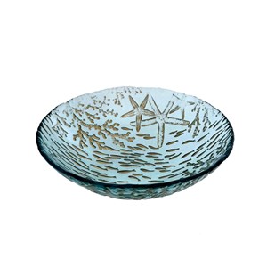 Bol en verre bleu mer
