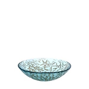 Bol en verre bleu mer  - lot de 6