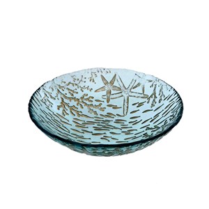Bol en verre bleu mer  - lot de 6