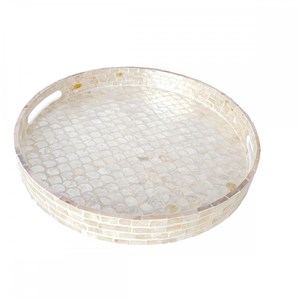 Plateau blanc nacré