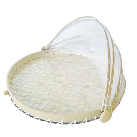 Cloche à fromage blanche nacrée