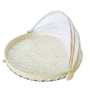 Cloche à fromage blanche nacrée