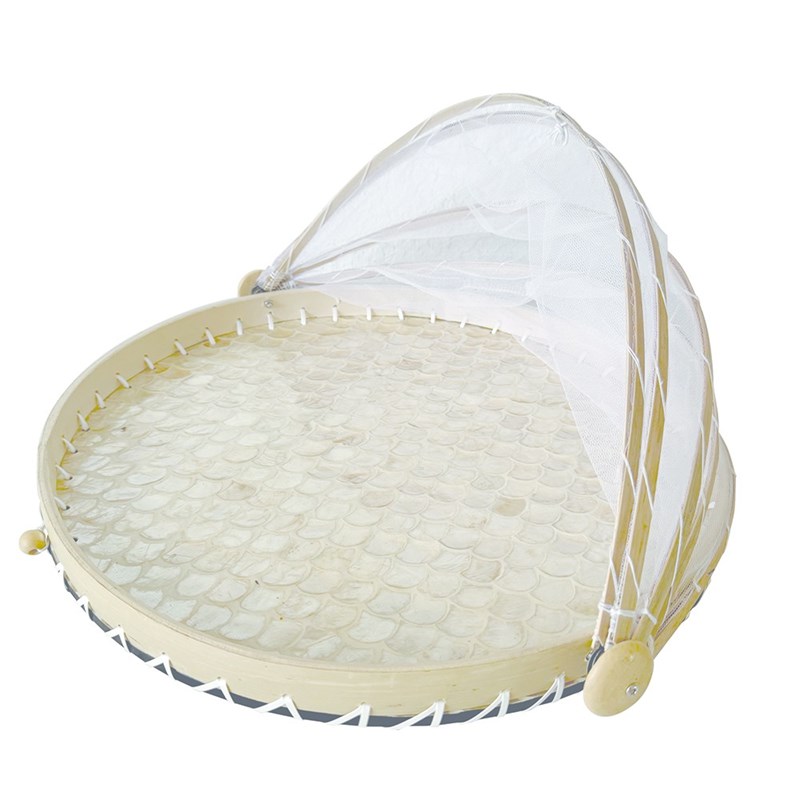 Cloche à fromage blanche nacrée