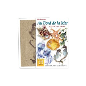 Jeu de cartes à jouer au bord de la mer