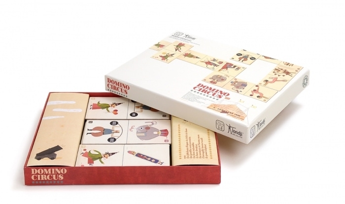 Jeu enfant à partir de 3 ans Les dominos Juju le cirque