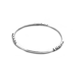 Bracelet anneau argent massif