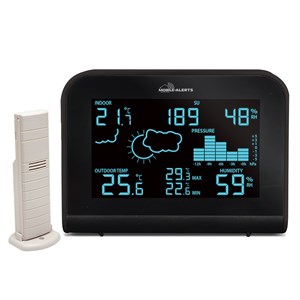 Station météo connectée noire