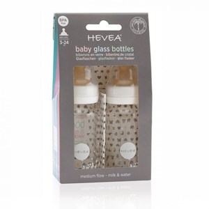 Lot de 2 biberons verre 3/24 mois - 120