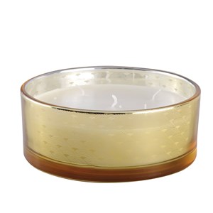 Bougie vanille pot en verre doré