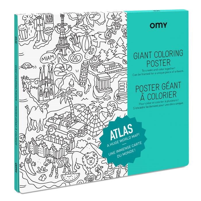 Poster à colorier - atlas