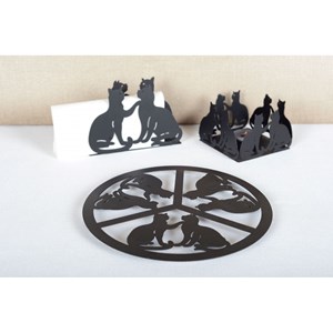 Bougeoir chat noir