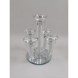 Bougeoir en cristal diamants