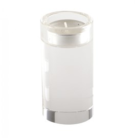 Bougeoir rond haut en verre h.10 cm