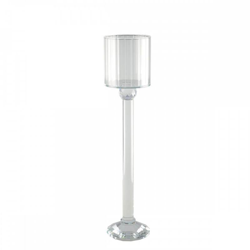Bougeoir sur pied en cristal