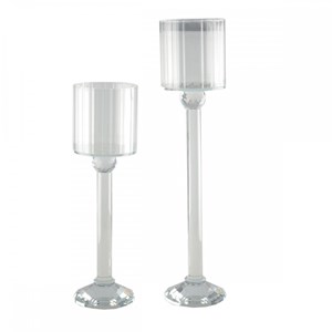 Bougeoir sur pied en cristal