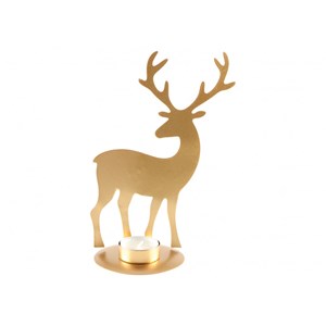 Bougeoir cerf métal doré