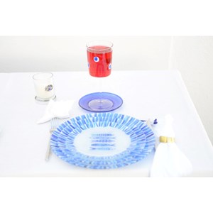 Bougie argent œil parfum patchouli