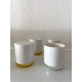 Bougie céramique base argent