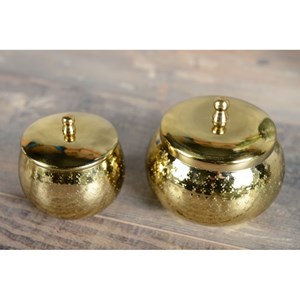 Bougie ronde doré petit modèle