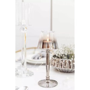 Bougeoir argent sur pied