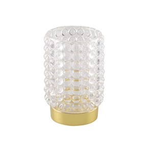Bougeoir bulle pied doré hauteur 13cm