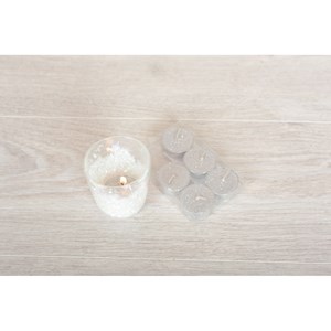Bougie paillette argent t-light lot de 6