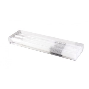 Bougies flambeau décor argent - lot de 3