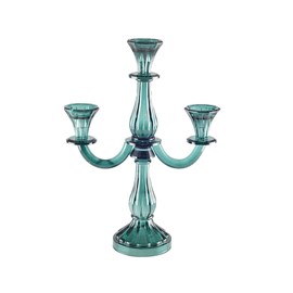 Chandelier 3 feux turquoise h35cm