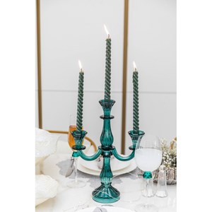 Chandelier 3 feux turquoise h35cm