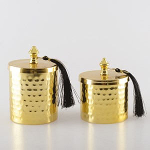 Boîte dorée martelée 8x12cm