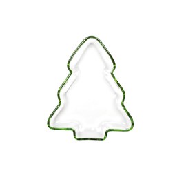 Coupelle en verre sapin bord vert