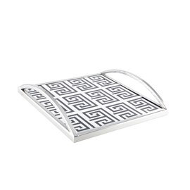 Plateau rectangulaire noir et blanc