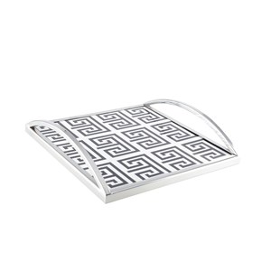 Plateau rectangulaire noir et blanc
