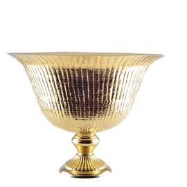 Coupe sur pied dorée brillante