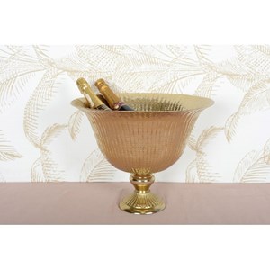 Coupe sur pied dorée brillante