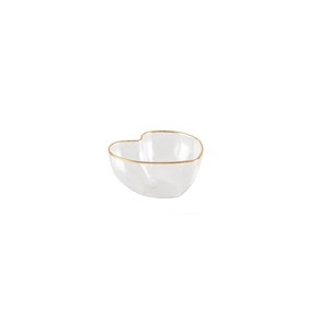 Coupelle coeur à bord doré en verre