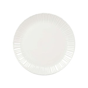Assiette plate blanche flora  - lot de 6