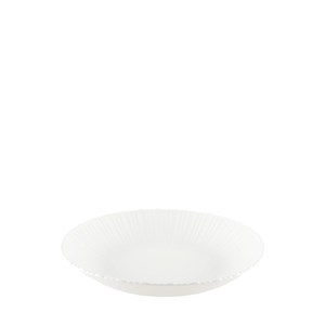 Assiette creuse blanche flora