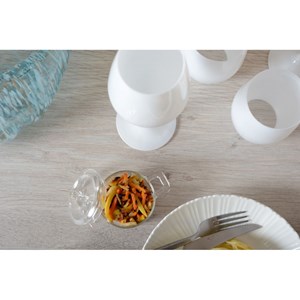 Assiette creuse blanche flora