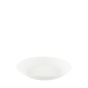 Assiette creuse blanche flora  - lot de 6