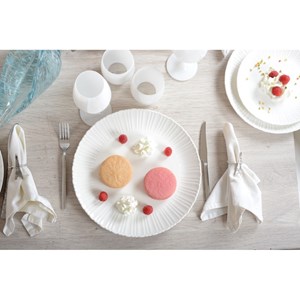 Assiette de présentation blanche flora