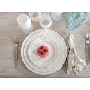 Assiette à dessert blanche lilia  - lot de 6