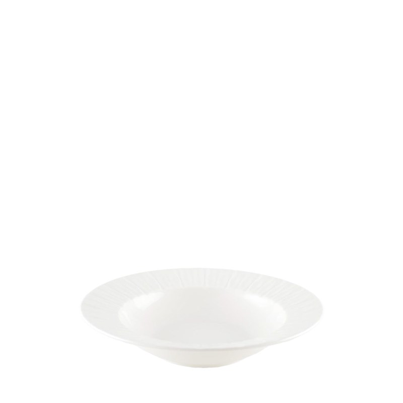 Assiette creuse blanche lilia
