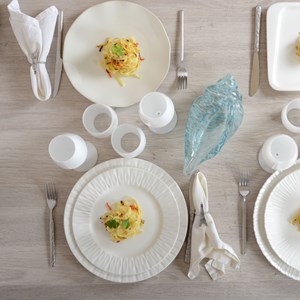 Assiette creuse blanche lilia  - lot de 6
