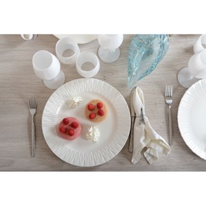 Assiette de présentation blanche lilia