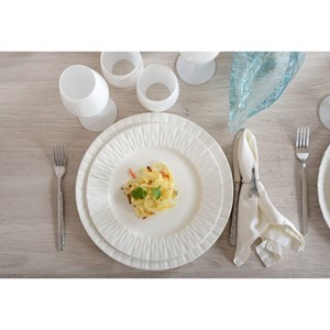 Assiette de présentation blanche lilia