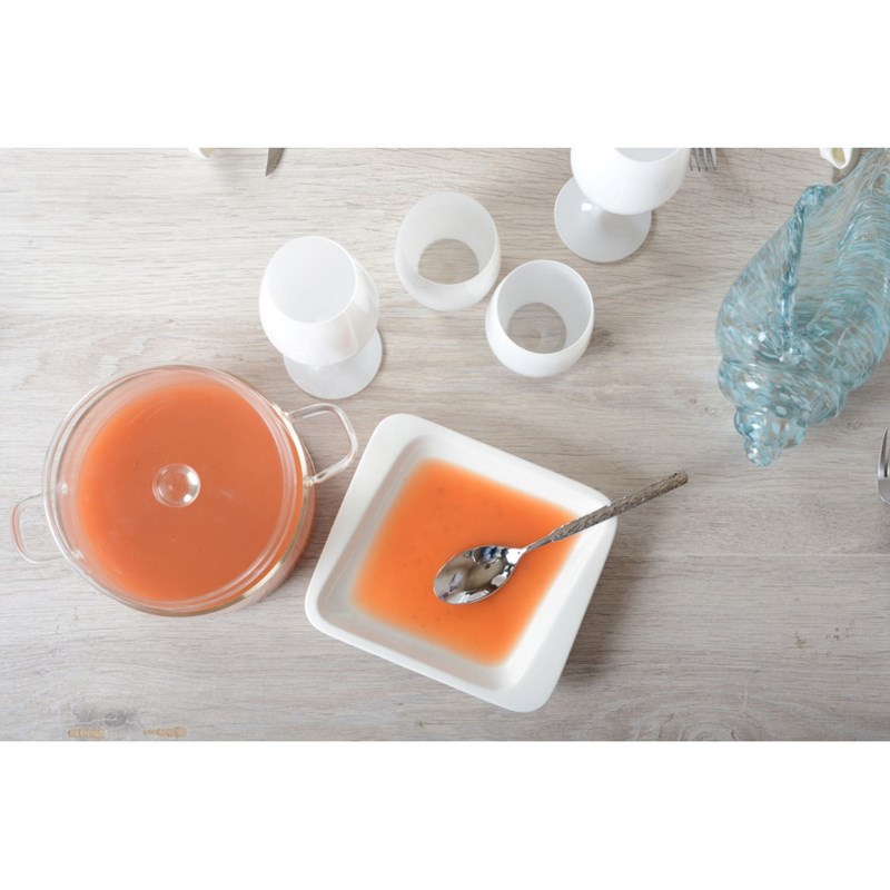 Assiette creuse blanche anna - lot de 6