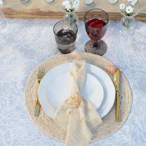 Assiette à dessert blanche rosa  - lot de 6